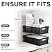 Simple Houseware 2 Tier Bathroom Organizer Tray Pull-Out Sliding Drawer, Under Sink Storage, Black