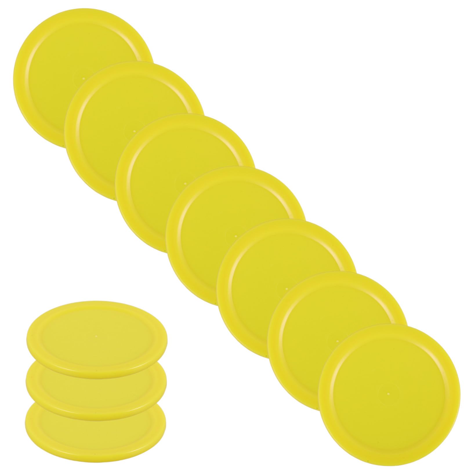Toyvian 10 Pièces Rondelles Hockey Glace Plastique Jaune Accessoires Remplacement Table Maniabilité