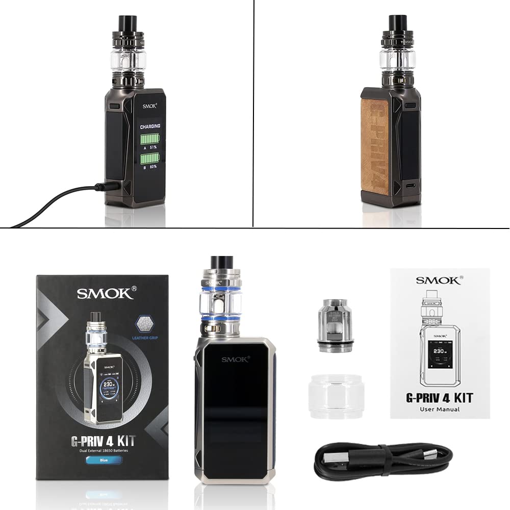 SMOK G-PRIV 4 Kit | 230 W G Priv 4 Mod mit Vollfarb-Touchscreen-Mod und 6,5 ml TFV 18 Mini Tank V18 Mini Coils V9 Mesh Coil Ohne Nikotin (Rot)