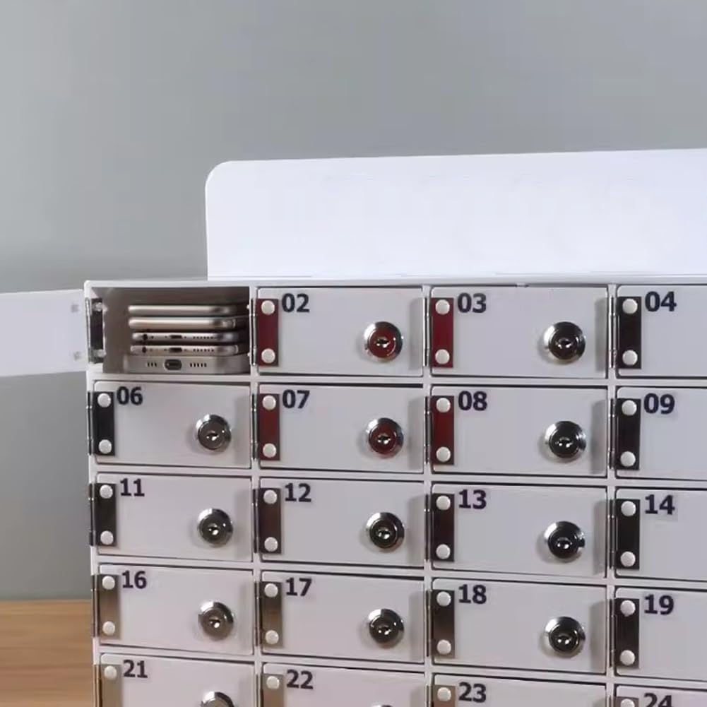 Handy-Schließfach Box Acryl Silber Wandmontiert 12 Slots Büro Schule Klassenzimmer