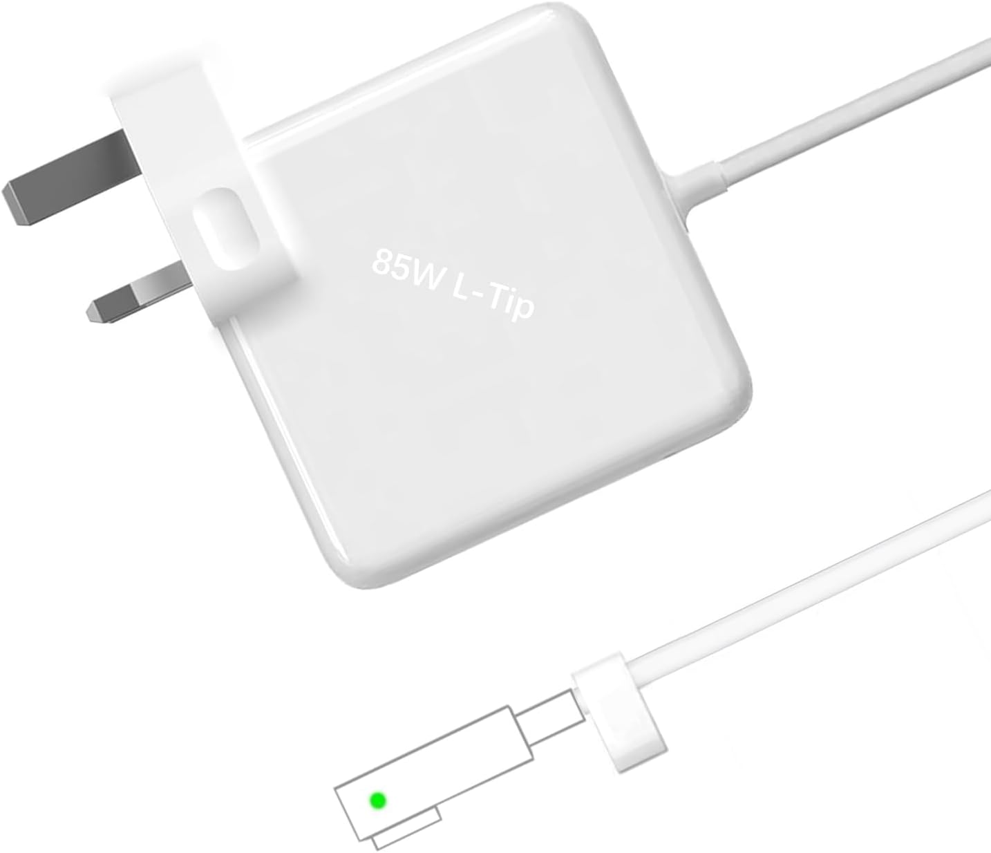 Mac Book Pro Charger – 85W Magnetic L-Tip Power Adapter,Compatible with MacBook Pro(Before Mid 2012 Models)