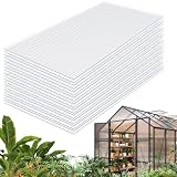 Sailret 12 Pack Twin-Wall Polycarbonate Greenhouse Panels, 5' x 2' x 0.24', UV Protected Clear Roofing Sheets, Shatterproof & Insulated Polycarbonate Panels for Greenhouse, Patio Cover, Garden Shed