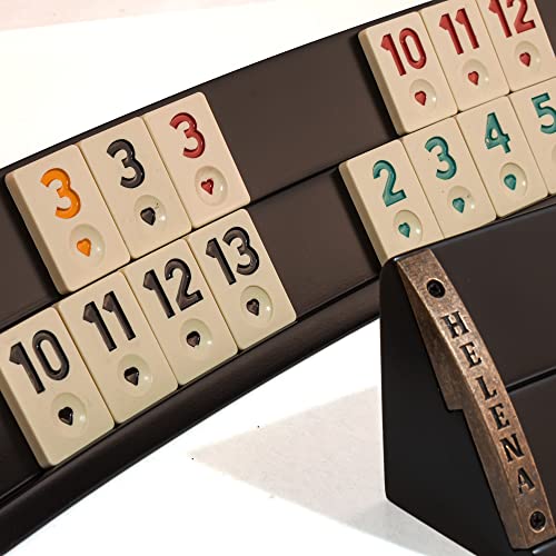 Helena Wood Art Juego de Rummy de Madera Curvada Negra miniatura 4