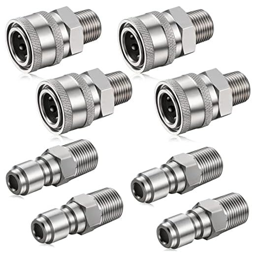 4 Sets of Pressure Washer Quick Connect Fittings