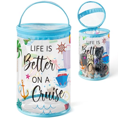 Y1tvei Clear Beach Cruise Lotion Toiletry Bag Gift Sunscreen Travel Makeup Case Waterproof PVC Cosmetic Bag Hawaiian Portable Survival Organizer Pouch for Women Girl Summer Pool Luau Party Favor