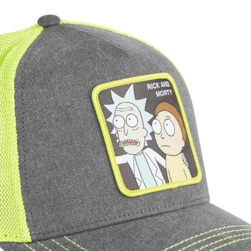 Capslab Czapka męska i damska, czapka Trucker Rick and Morty, regulowana przez Snapback, Szary, rozmiar uniwersalny