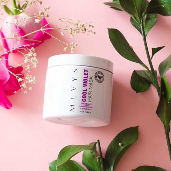 Miniatura 6 de MEVYS Máscara de cabello segura de color violeta fresco, 16 onzas líquidas, mascarilla para el cabello para proteger el color y tratar el color,