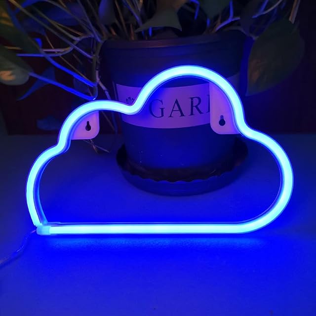 Colording Neon Light Cloud Neon Signs Cloud Neon Lights Neon Light Signs for Bedroom Walls Neon Night Lights for Children LED Neon Signs Neon Light Cloud Neon Light up Signs for Party-Blue Cloud