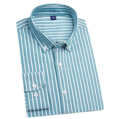 Chemise à carreaux pour hommes en coton boutonné, éliminez le froissage avec ce haut Oxford 9017 L