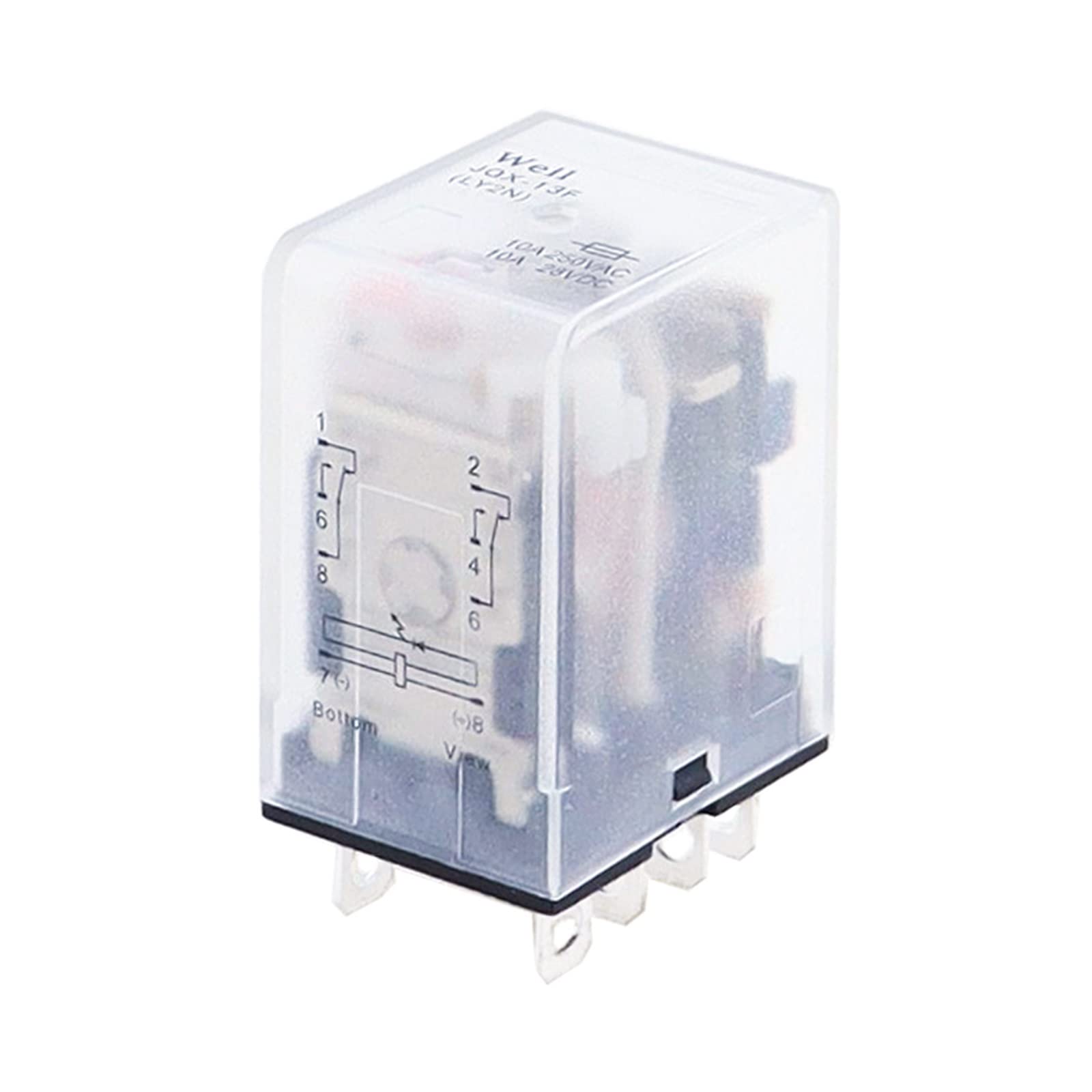 COKYIS 2 stücke LY2NJ Spulenspannung Relais Auto Auto AC 12 V 24 V 36 V 48 V 110 V 220 V 380 V Mini Micro Elektromagnetische Relaisschalter 8Pin DPDT Modul (Size : AC 220V)