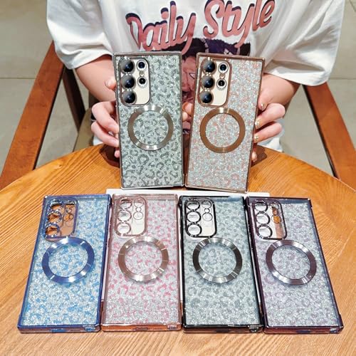 Coque Samsung S24 FE or anti-rayures dos rigide paillettes