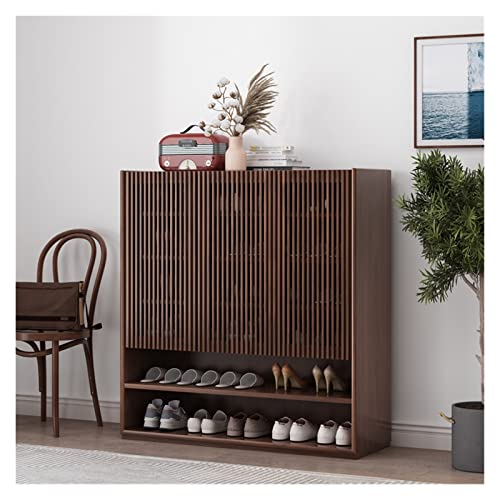 Image of Shoe Rack Organizer Shoe Cabinet Home Living Room entryway partition Storage Storage Cabinet Grille Foyer Cabinet Shoe Shelf (Size : 75x37x115cm) ()