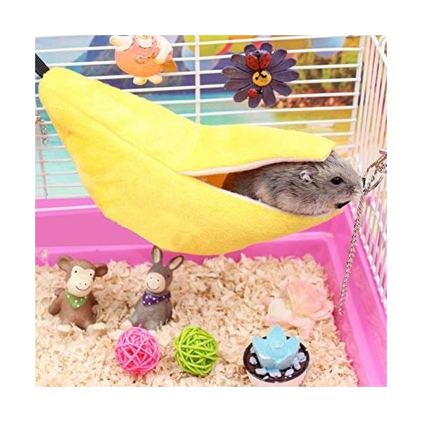 Banana hamster hammock soft bed small pet house animals hamster hanging house cage nest for guinea pig rat chinchilla hedgehog rat small bird pet - image 6