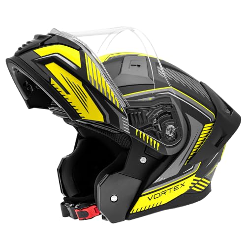 Image of Gliders Vortex D1 Flip-Up Full Face Helmet with Spoiler with Clear Visor
