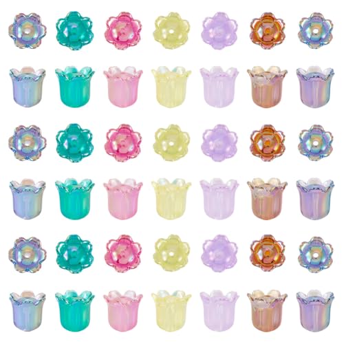 Perles en acrylique transparent coloré Beadthoven pour création de bijoux