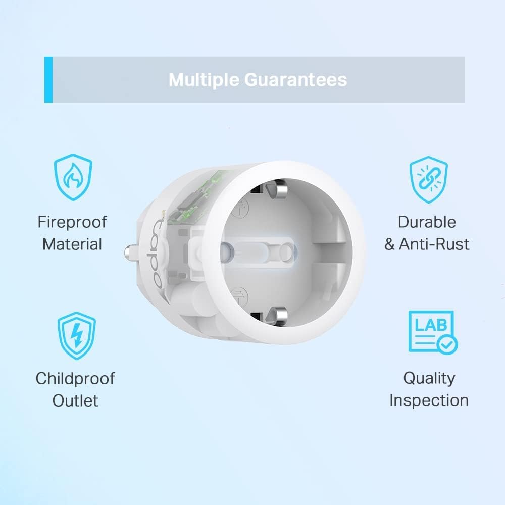 Tapo Mini Prise Connectée Alexa WiFi, Suivi Conso 16A Type F P115 1 pièce