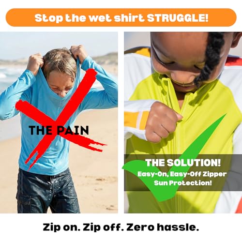 Image of SwimZip Boys' Long Sleeve Rash Guard & Swim Shorts Set - UPF 50+ Sun Protection