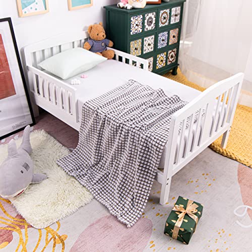 Ntbay Plush Flannel Baby Blanket, Soft And Warm Toddler Blanket With Checkered Texture For Stroller, Crib, Travel, 30X40 Inches, Brown #TOP4