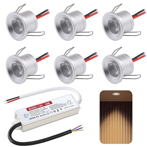 LED Einbaustrahler 12V 2W, mini Led Spot Warmweiß, Deckenspots...