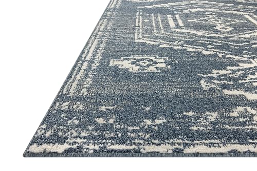 Loloi Magnolia Home by Joanna Gaines Gigi Collection GIG-03 Denim/Ivory 2'-7" x 10'-0" Runner Rug Loloi Magnolia Home by Joanna Gaines Gigi Collection GIG-03 Denim/Ivory 2'-7" x 10'-0" Runner Rug - Image 4