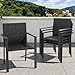 UDPATIO Gartenstühle Stapelbar 4er Set, Gartenstuhl Hochlehner aus Polyrattan, Rattan Stühle, Stapelstühle Wetterfest, Balkonstuhl Metall, Terrassenstühle für Garten, Outdoor, Schwarz