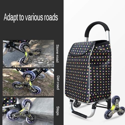 Carretilla pequeña plegable portátil para compras, carrito móvil ligero para el hogar miniatura 4