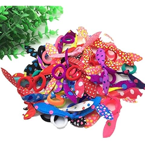 100xNamgiy Hair Ties Elastics Ponytail Holders Hair Bobbles Hair Bands Thick Snag Free Endless for Women Girls Baby Pink Cover