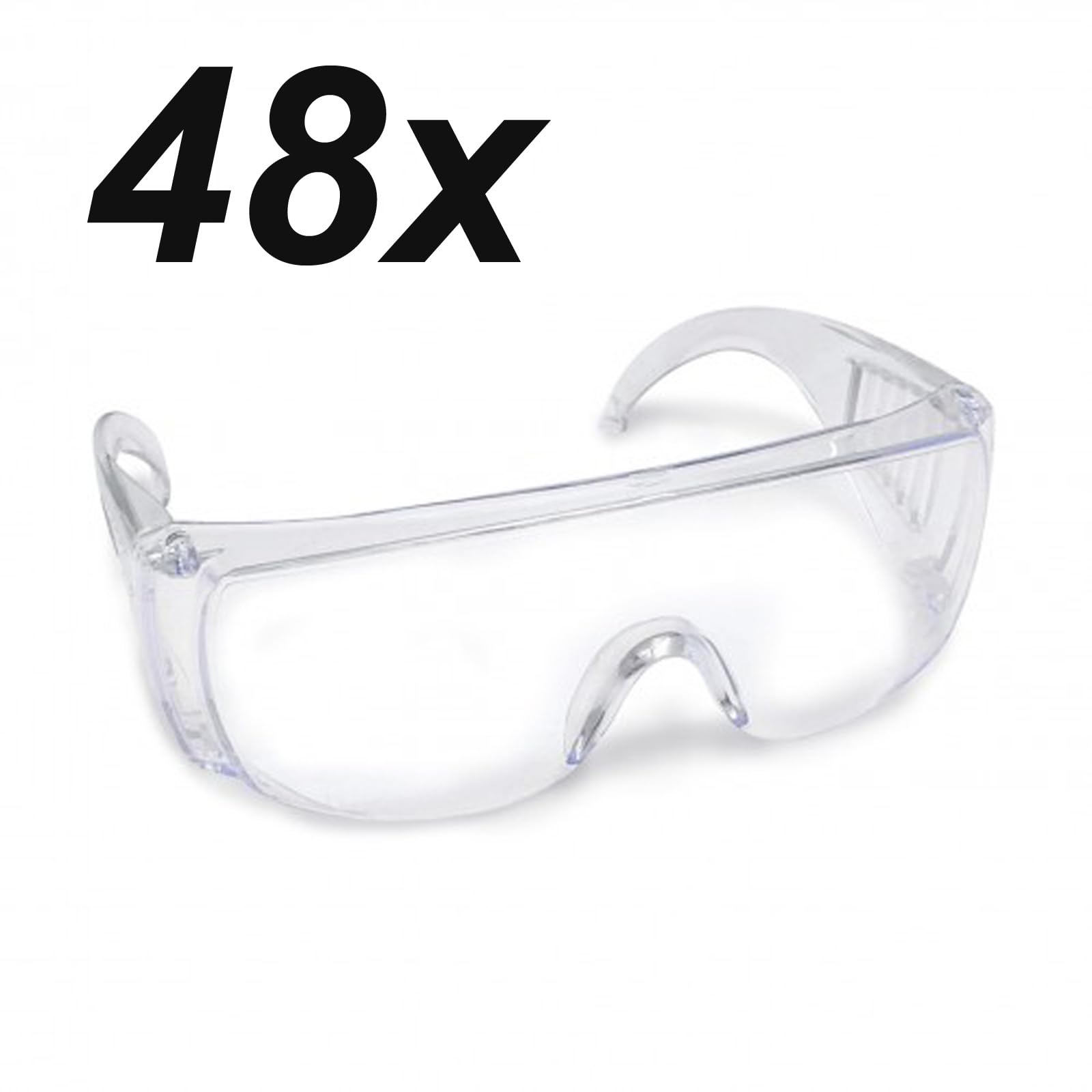 HAC24 48er Set Schutzbrille Transparent Arbeitsschutzbrille Augenschutz Sicherheitsbrille Arbeitsbrille