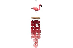 Beachcombers B22304 Flamingo Pink Ombre Capiz Chime