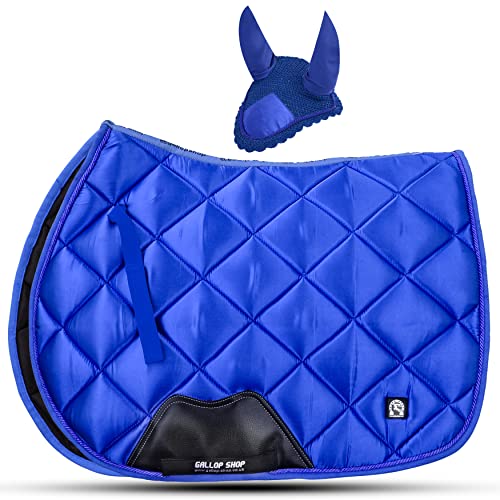 Gallop Shop Glow Satin - Cojín multiusos (Cob/Pony, azul real) Cover