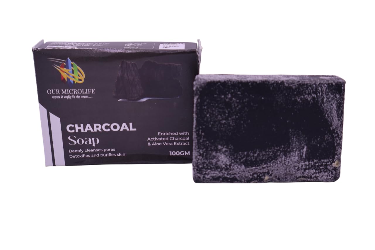 Our Microlife - Charcoal Body Soap 100g | Activated Charcoal for Deep Cleansing & Detox-image-46