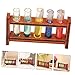 SUPVOX Miniature Colored Test Tubes with Wooden Rack Equipment for Doll House Decor Photo Props DIY Tiny House Accessories for Miniature Landscaping and Home Scenes