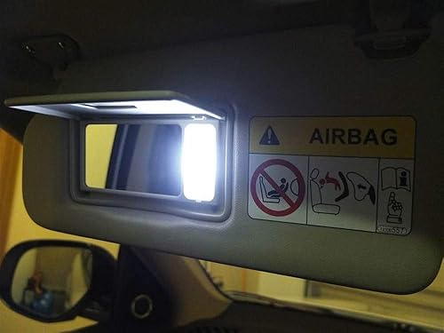 Miniatura 3 de iJDMTOY 6614, focos LED de repuesto blancos 6-SMD (1.14 onzas) para auto. Se colocan arriba de la visera del auto. Paquete x 4 unidades.