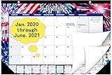 Desk Calendar 2020-2021, 18 Month Calendar Desk from Jan.2020 - June.2021,17” x 11.5” Large Desktop Wall Calendar 2020