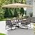 YITAHOME 5-Piece Outdoor Patio Furniture Dining Set, All-Weather Rattan Conversation Set with Wood Armrest, Soft Cushions and Glass Top Dining Table for Backyard Deck (Black+Light Gray)