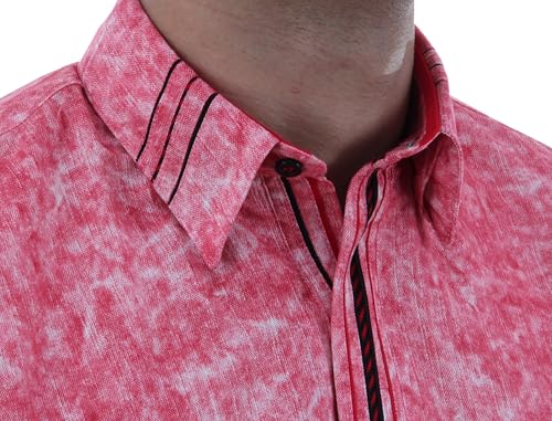Chemise décontractée en batik rose pour vos sorties d'été