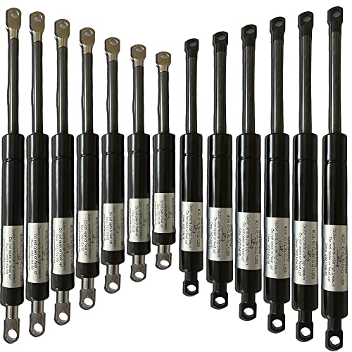 RhedexX Gasdruckfeder M6 - 254mm Länge, 75mm Hub, 650N Kraft