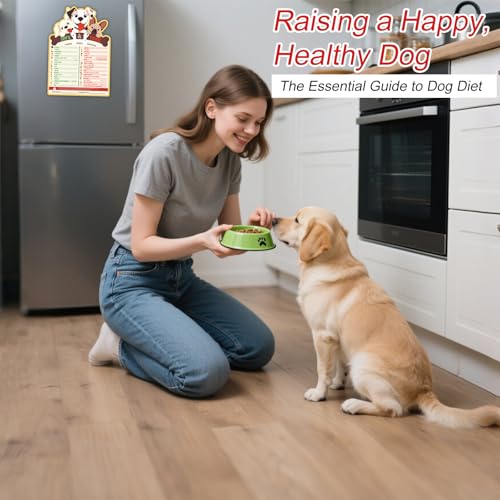 Cartel Imán para Refrigerador Guía Alimentación Perros 9.75x6.75in miniatura 7
