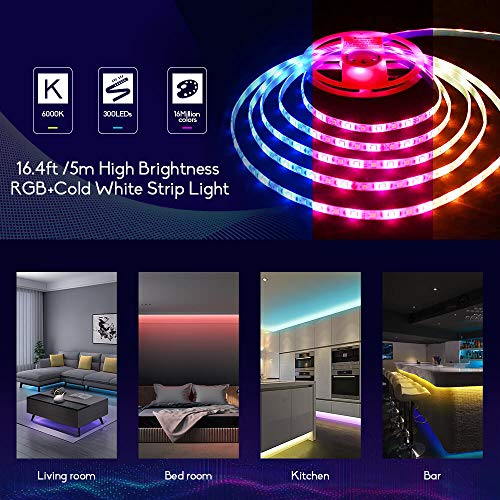 Tira LED GIDERWEL RGBW 5m Flexible 12V 300 LEDs miniatura 2