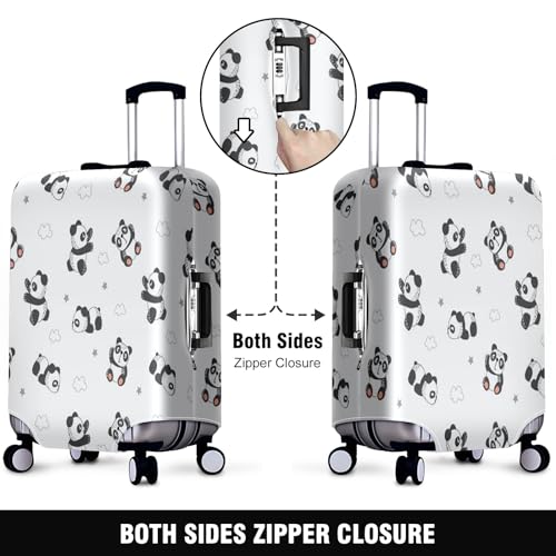 Extra Large Elastic Luggage Cover Stretchable Suitcase Protector with Easy Handle Access & Zipper Closure Ideal Travel Accessory for Large Suitcases Ensures Safety & Style Panda2