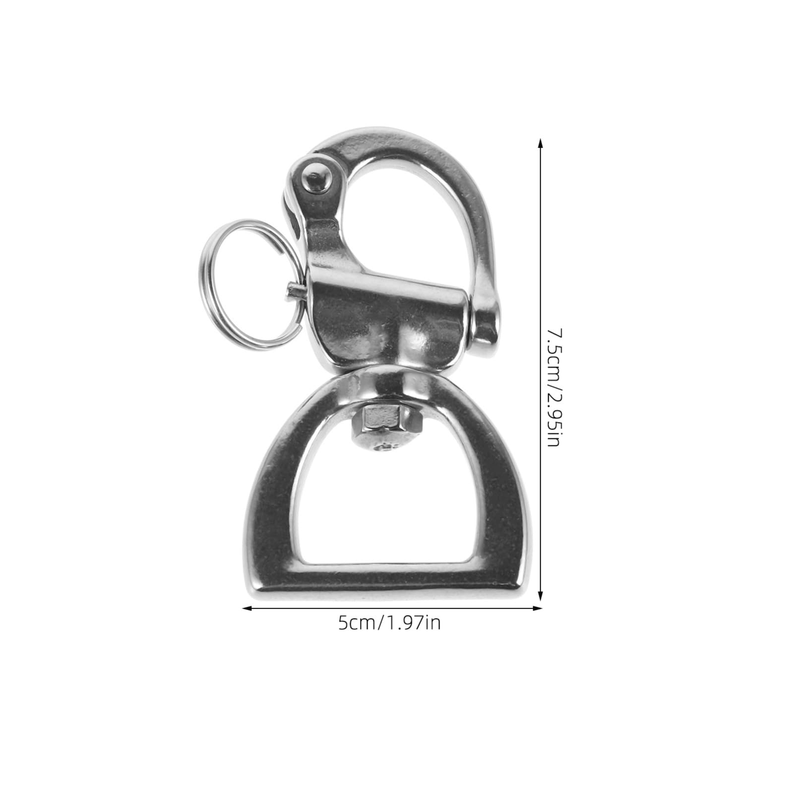 WHAMVOX Stainless Steel Buckle Rope Boat Yacht Shackle Outdoor Yacht Buckle Spring Shackle Wind Rope Buckle