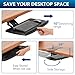 AX WABER Keyboard Tray Under Desk with Storage Drawer, Height Adjustable Keyboard Tray Slide Out 360° Swivel Tilt, Ergonomic Under Desk Mount Keyboard & Mouse Holder for Gaming Home Office, Black