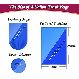 4 Gallon 180pcs Small multicolor Trash Bags Strong Garbage Bags, Bathroom Trash Can Bin Liners, Plastic Bags for Home Bedroom Office, Waste Basket Liner, Fit 12-15 Liter, 3.5,4,4.5 Gal-(4G-6M180)