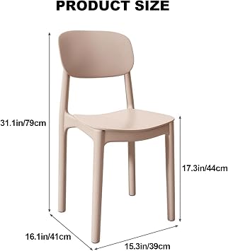 Modern Dining Room Chair, Stackable, Ergonomic Low Back, Black