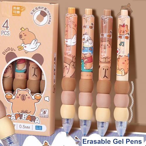 4 bolígrafos recargables MOZXIRZ tinta negra 0.5 mm miniatura 2