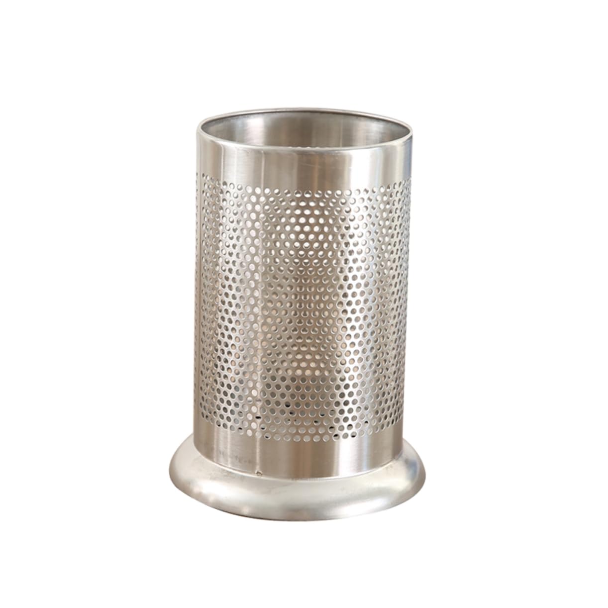 SOLUSTRE Thicken Stainless Steel Holder with Drain Holes for Kitchen Countertop Storage Sleek Utensil Organizer Canister for Cooking Tools Easy to Clean and Sturdy Design