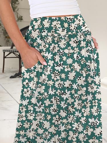 ANRABESS Women's Maxi Skirt Summer Trendy High Waisted Boho Flowy Long Skirts 2026 Spring Fashion Beach Vacation Clothes