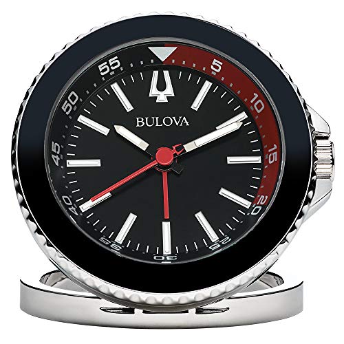 Bulova Diver Travel Clock, Silver