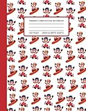 Primary Composition Notebook: Primary Journal with Picture Space and Dotted Midline for Handwriting and Drawing - Snowboard Cover Paperback