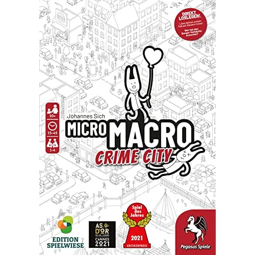 Kosmos 691202 - Blitzdings Familienspiel 6 MicroMacro: Crime City (Edition Spielwiese) **Spiel des Jahres 2021**, Mehrfarbig